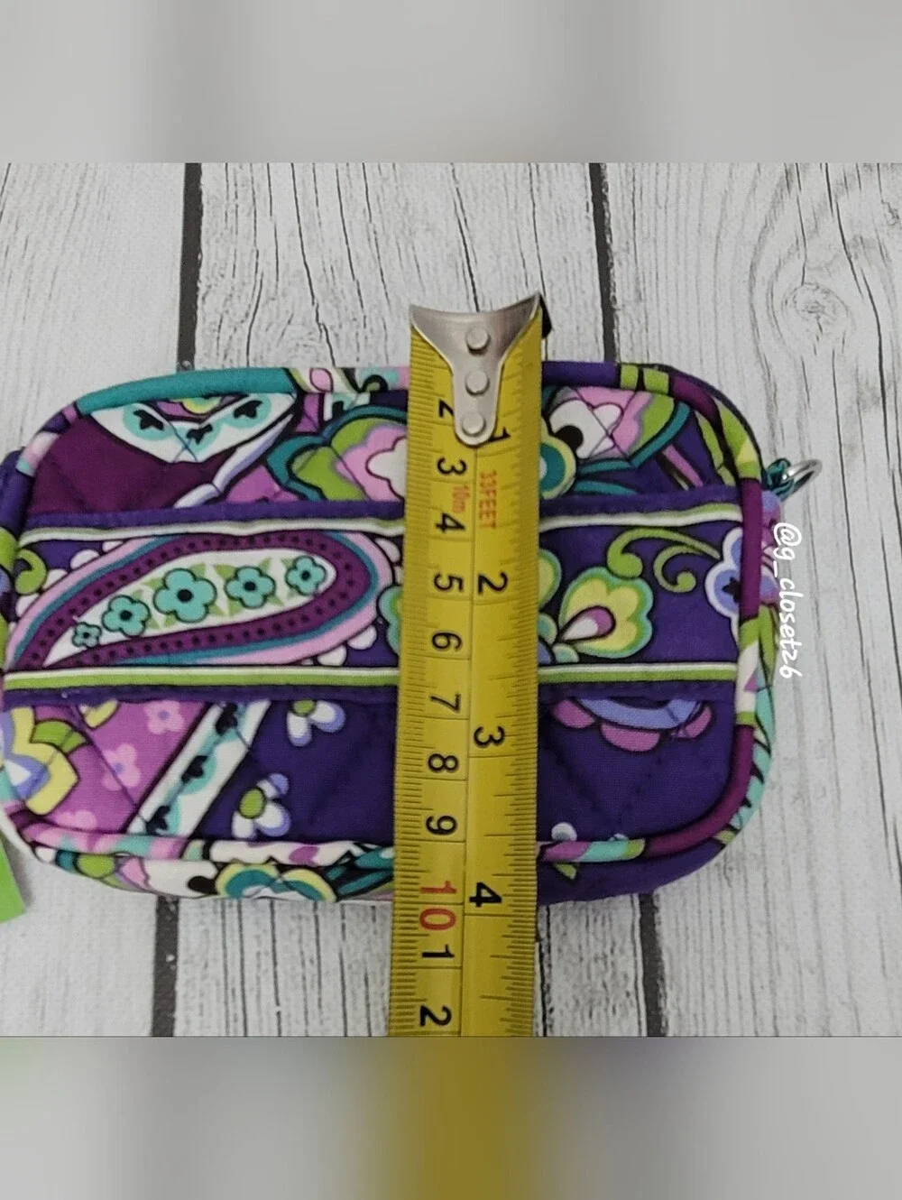 Vera Bradley Quilted Small Zip Pouch - Tech Case - Heather - Picture 6 of 6